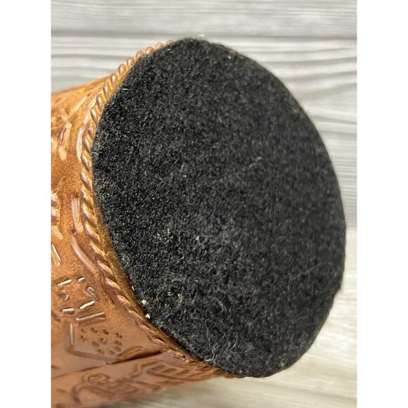 Christmas Punched Metal Santa Claus & Reindeer Pail Bucket Rustic Holiday Decor - Picture 7 of 9